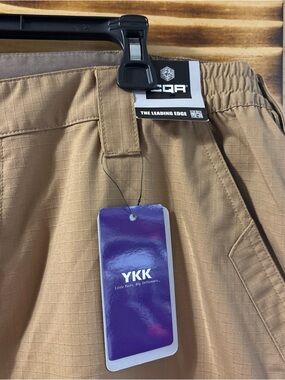 Men's Cargo Pants in Tan with Performance Ripstop